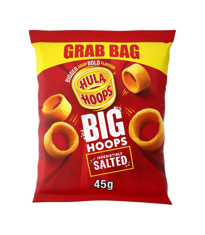 Hula Hoops Big Hoops Salted Grab Bag Crisps 45g – Global Brand Supplies